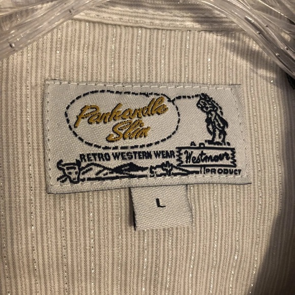 Panhandle Slim size Large 100% cotton pearl snap embellished Western rodeo shirt - Picture 3 of 12